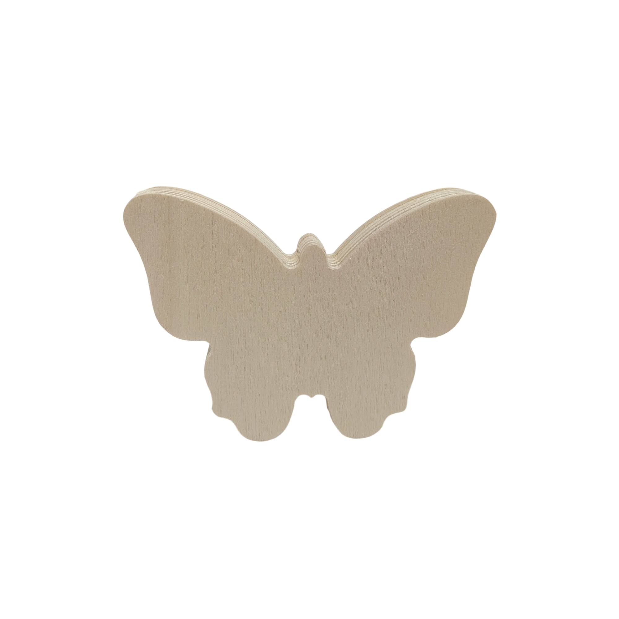 18 Pack: 3.5" Unfinished Wood Butterfly Shape by Make Market®